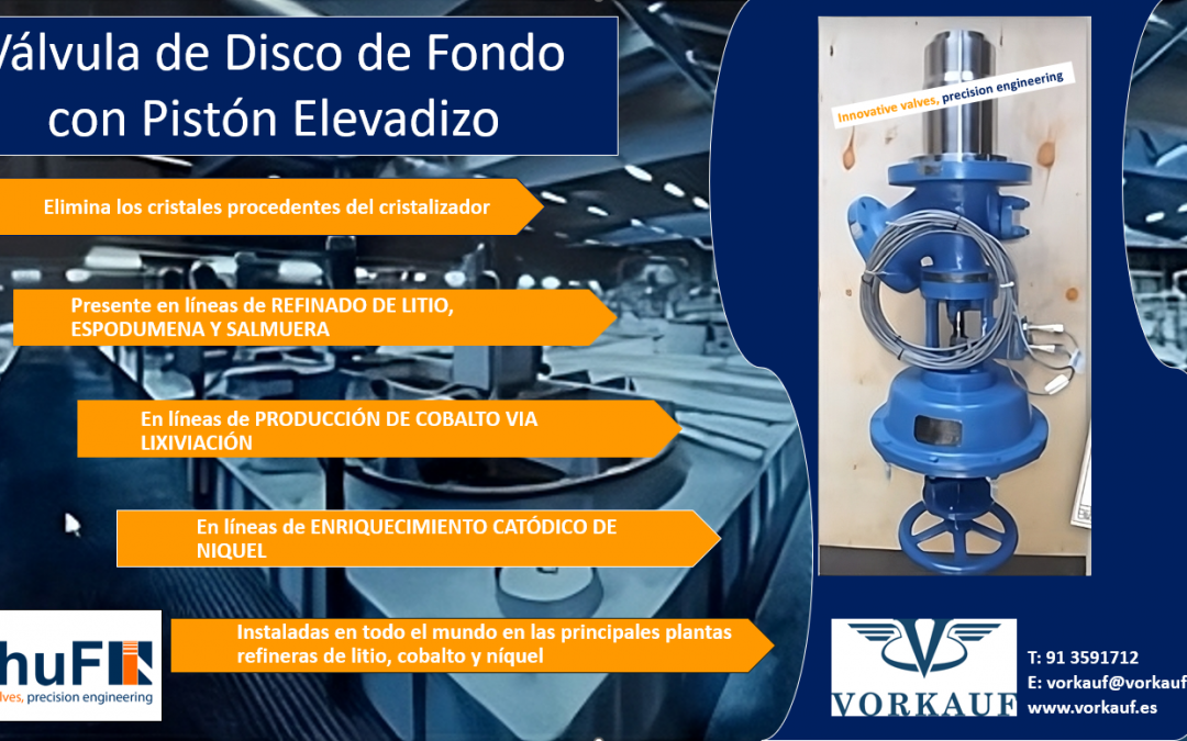 VÁLVULAS DE DISCO DE FONDO SCHUF CON PISTÓN ELEVADIZO
